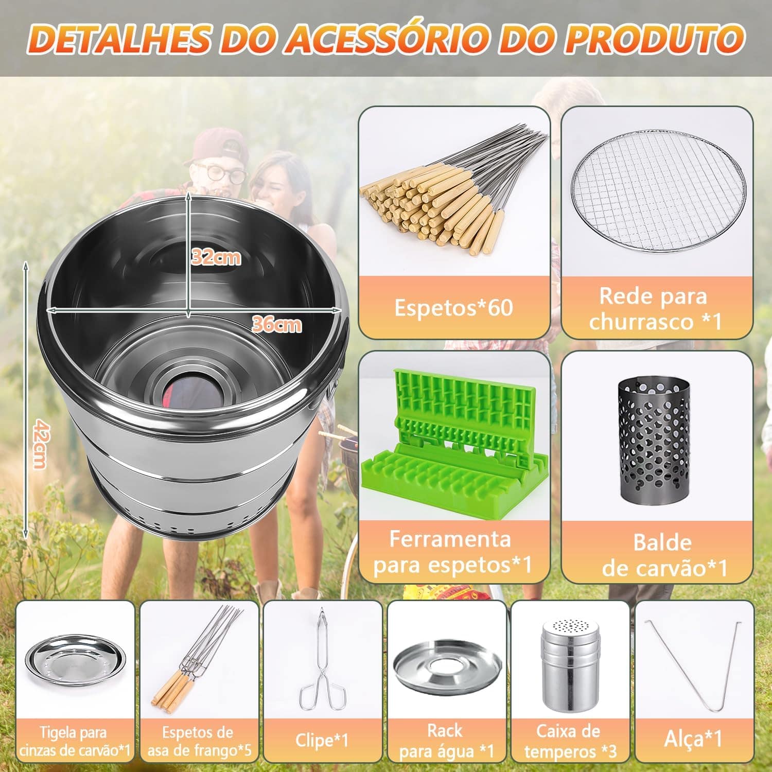 Churrasqueira, Churrasqueira Carvao, Churrasqueira Portatil,... - Image 2