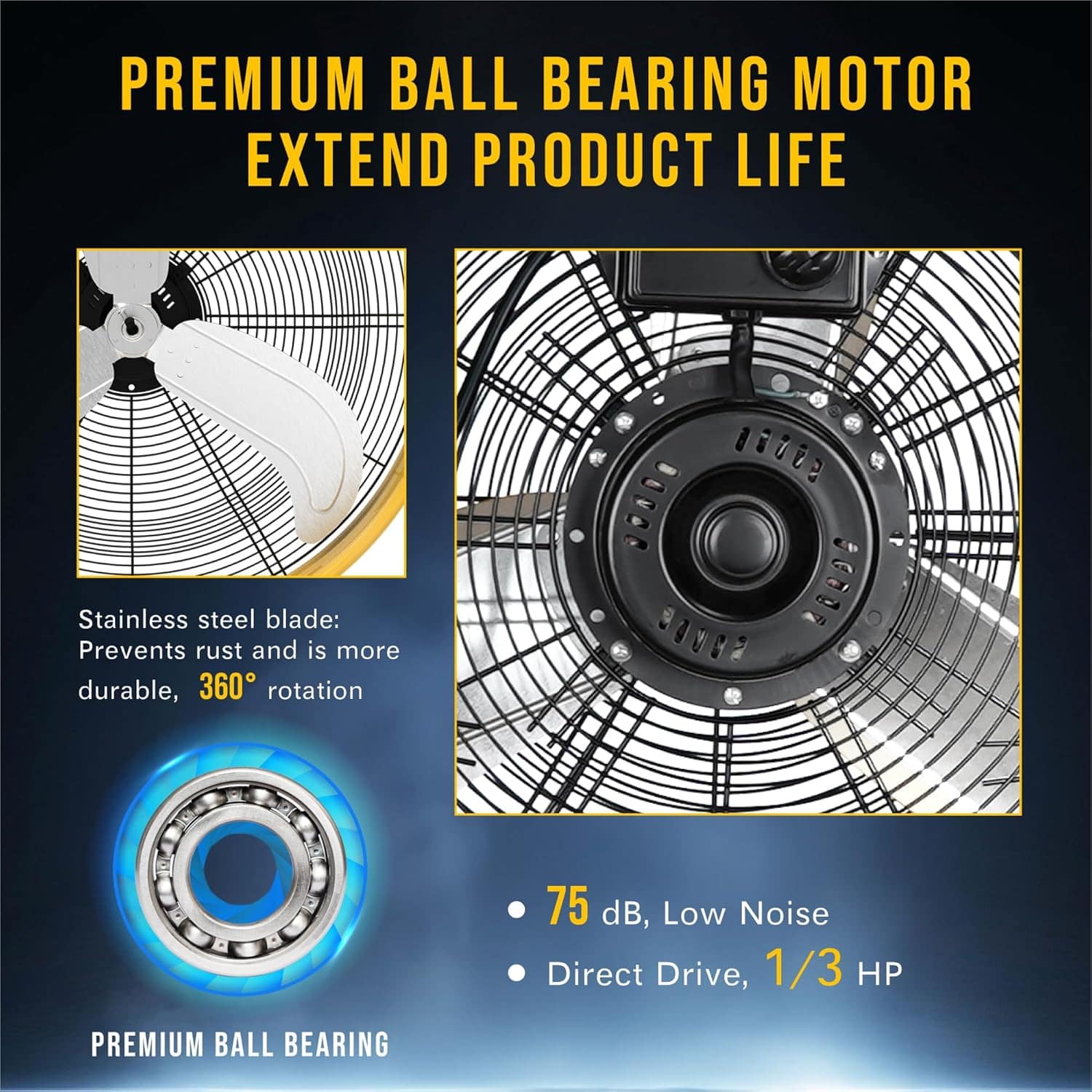 Tornado Ventilador circulador de ar de 3 velocidades de tamb... - Image 4