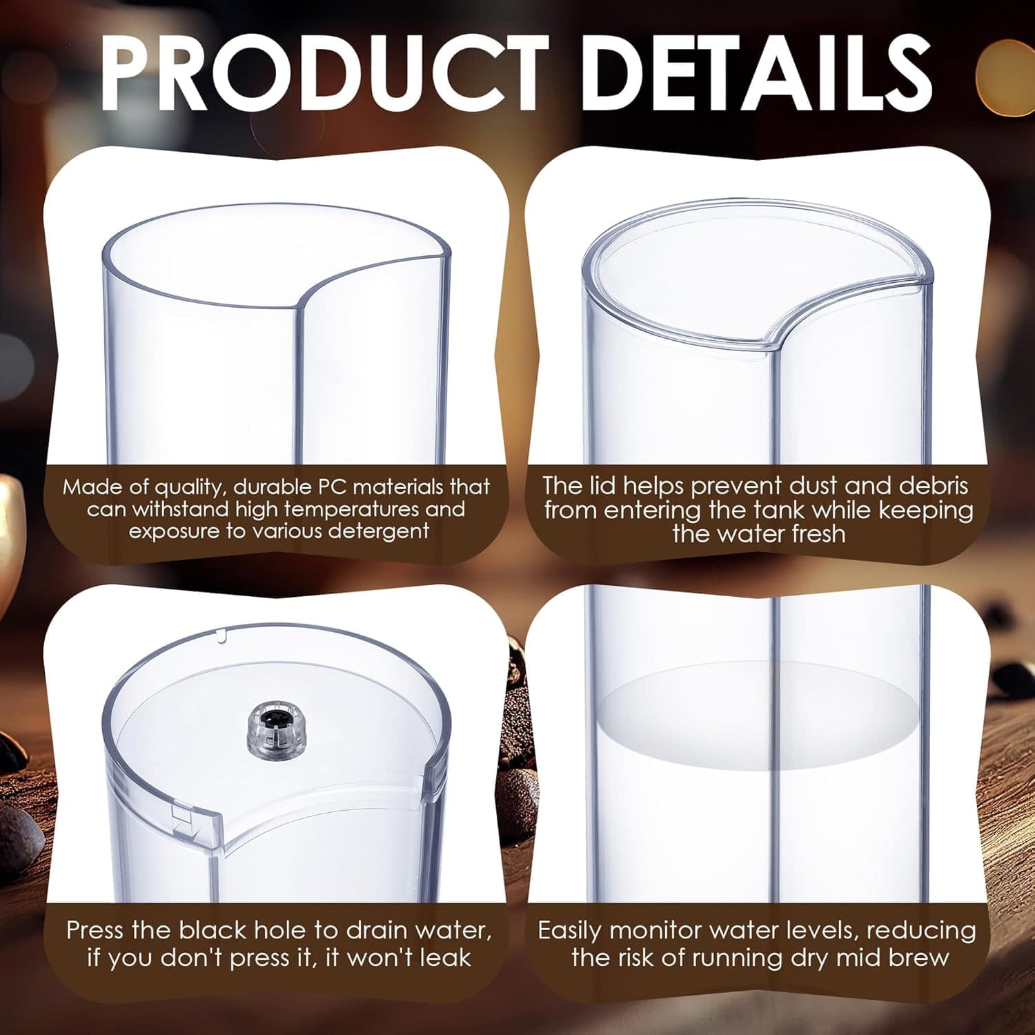 Feekoon Reservatório de tanque de água e tampa de substituiç... - Image 6