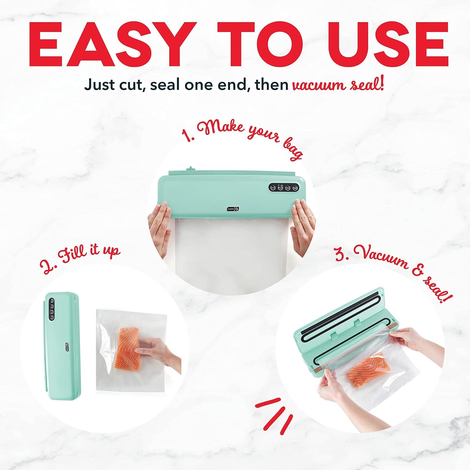 Dash Rolos de plástico SuperSeal, pacote com 3 rolos de rec... - Image 3