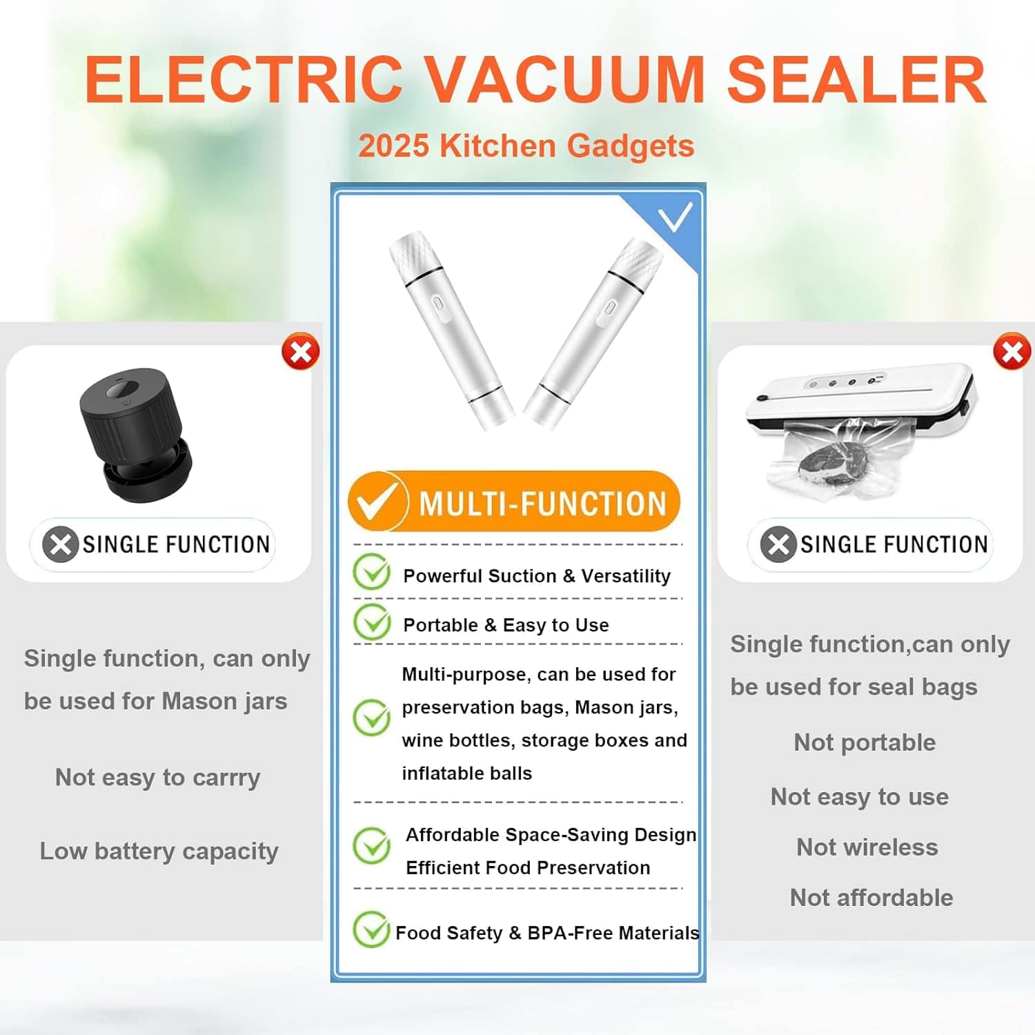 Seladora a vácuo portátil para alimentos, seladora portátil ... - Image 6