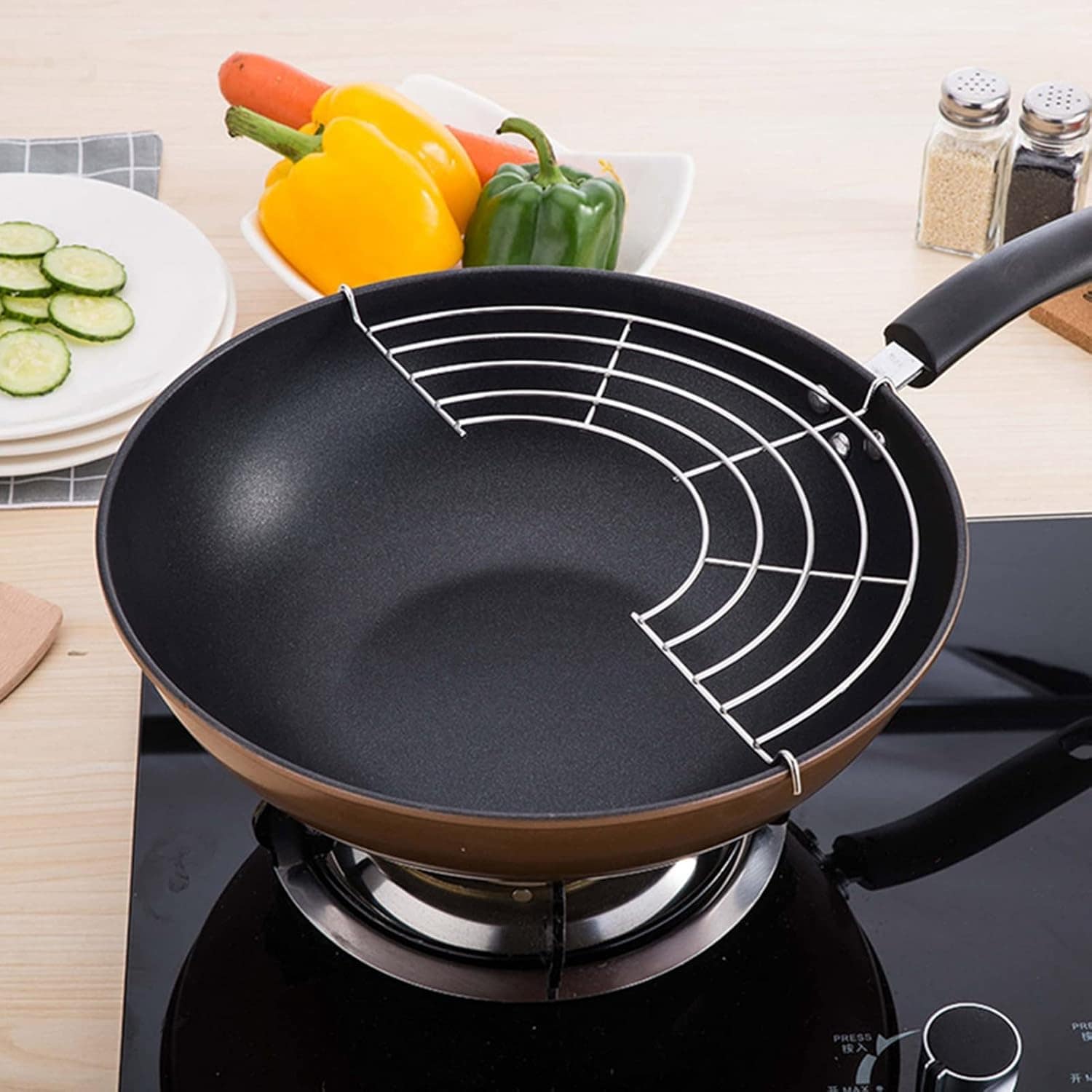 Zerodis Prateleira Wok de Aço Inoxidável, Rack de Panela de ... - Image 2