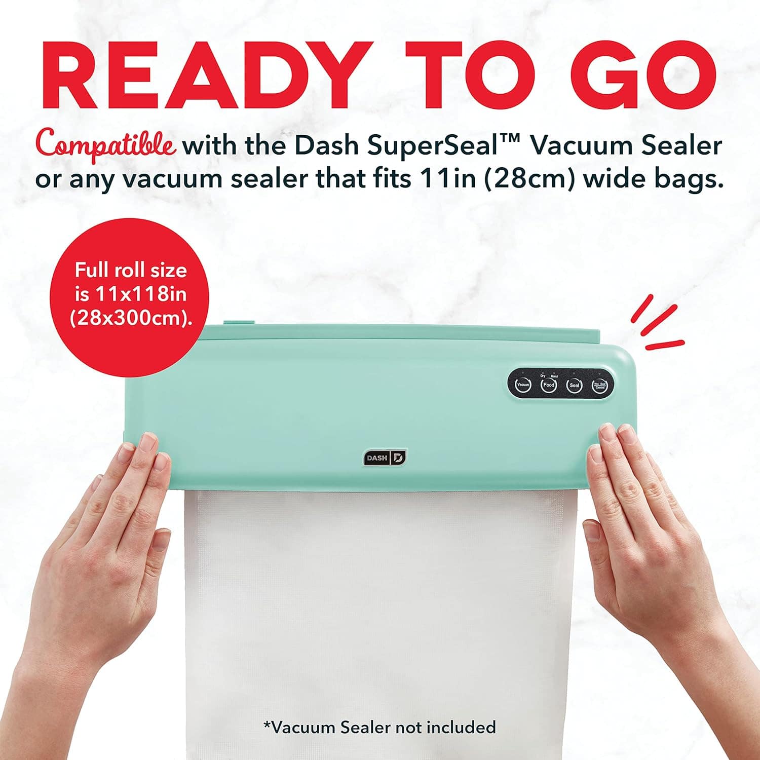 Dash Rolos de plástico SuperSeal, pacote com 3 rolos de rec... - Image 2