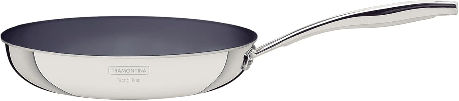 Frigideira Tramontina Grano em Aço Inox com Corpo Triplo e R...
