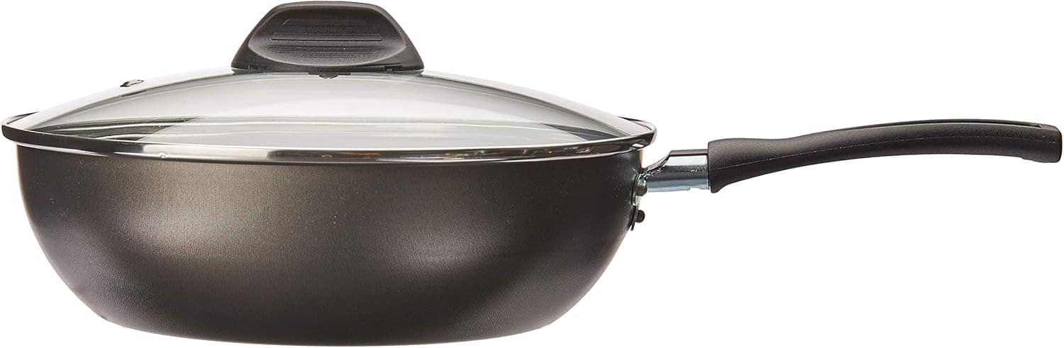 Wok Garlic Com Tampa, 24 cm, 2,3 Litros, 24 x 7 cm, Grafite,... - Image 2