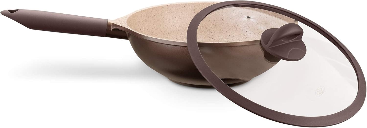 MTA WOK COM TAMPA DE VIDRO ALUM. INDUCAO BELGA N°28/3,8L - D... - Image 2