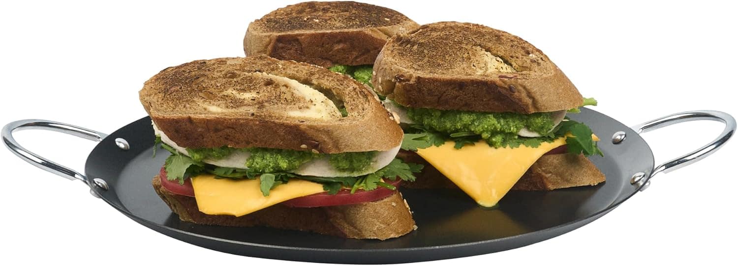 Restaurantware Met Lux Chapa redonda de 28 cm com alça dupla... - Image 14