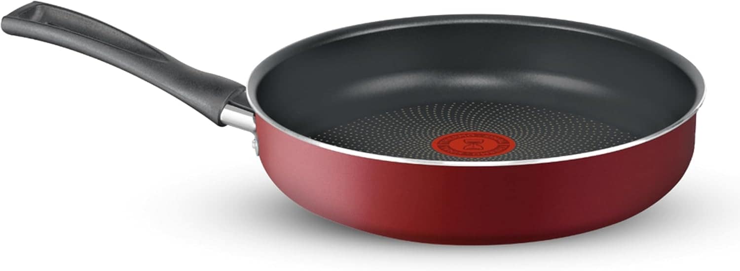 Frigideira Funda Rochedo Limpa Fácil Vermelho 22cm