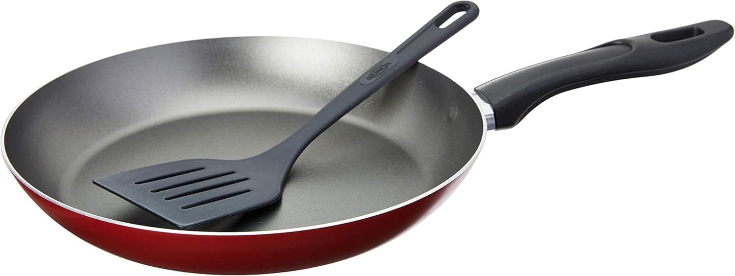 Frigideira com Espátula, Chilli, 26 cm, Cereja, Brinox