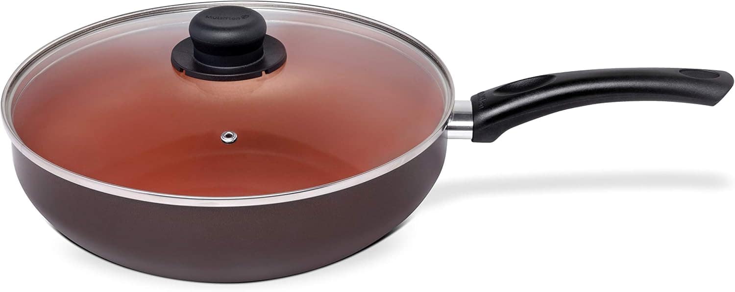 Multiflon Frigideira Wok 28 Centímetros com Tampa Aluminio A...
