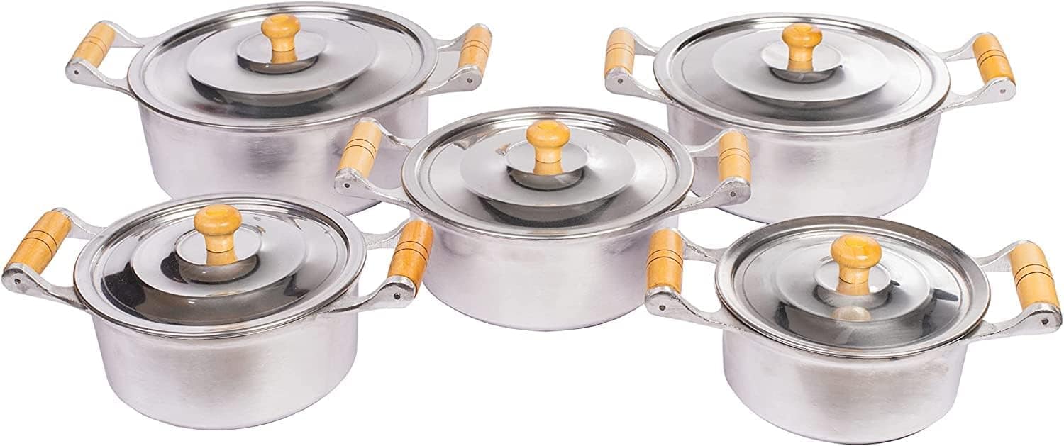 Conjunto Jogo 5 Panelas Alumínio Fundido Com Frigideira Cald... - Image 4