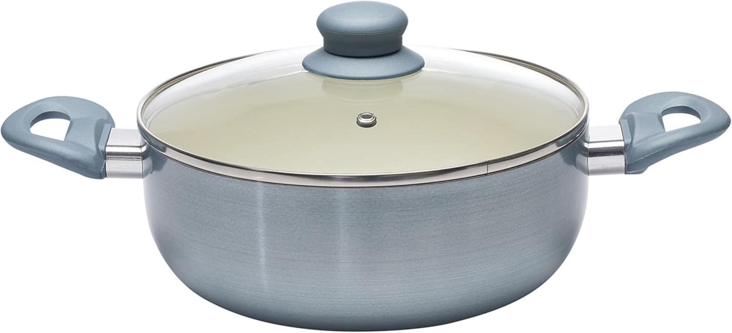 Caçarola, 24 Cm, Azul, Revest em Cerâmica, Casambiente