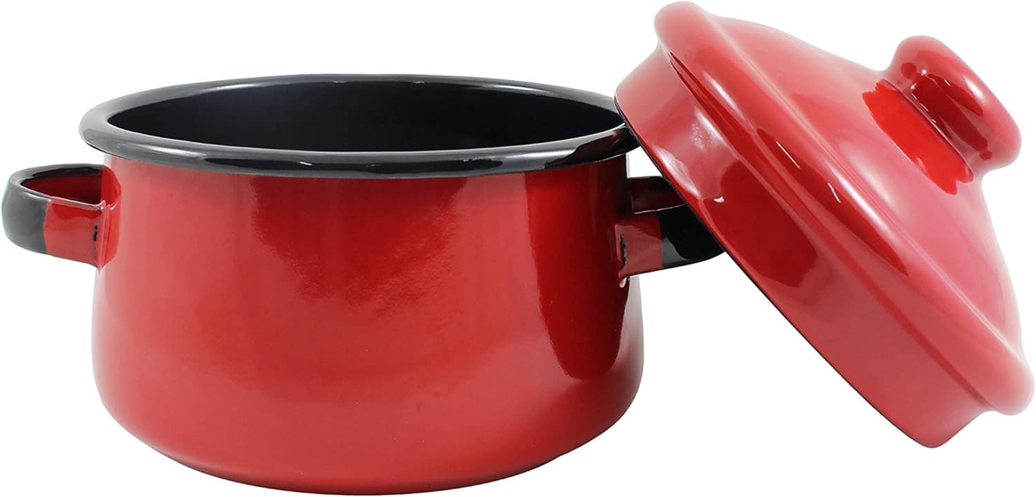 Mini Caçarola 10 Esmaltada Vermelha - 500 ml - Ewel - Image 2