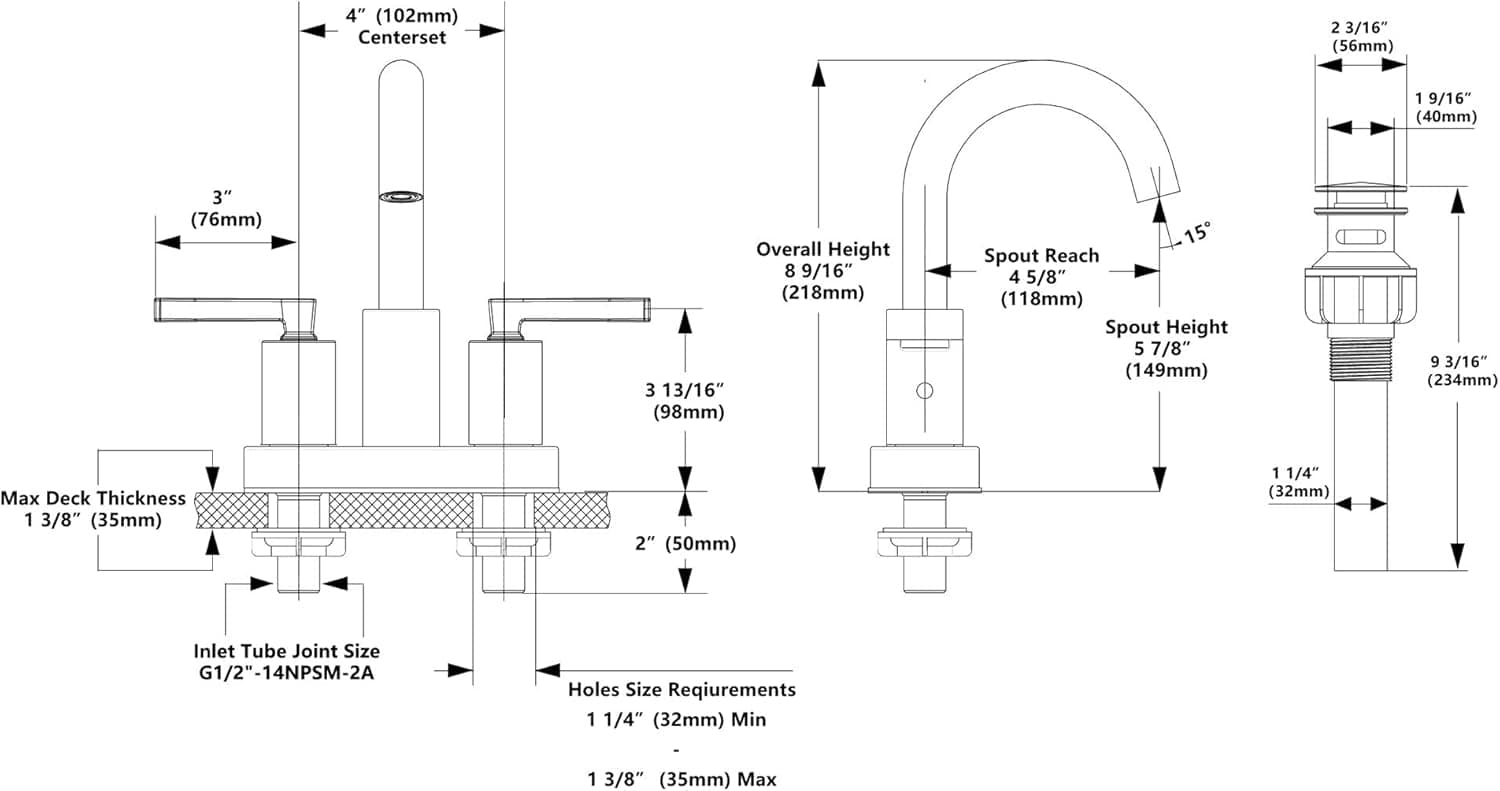 Torneira de banheiro cromada de 10 cm, torneira contemporâne... - Image 7