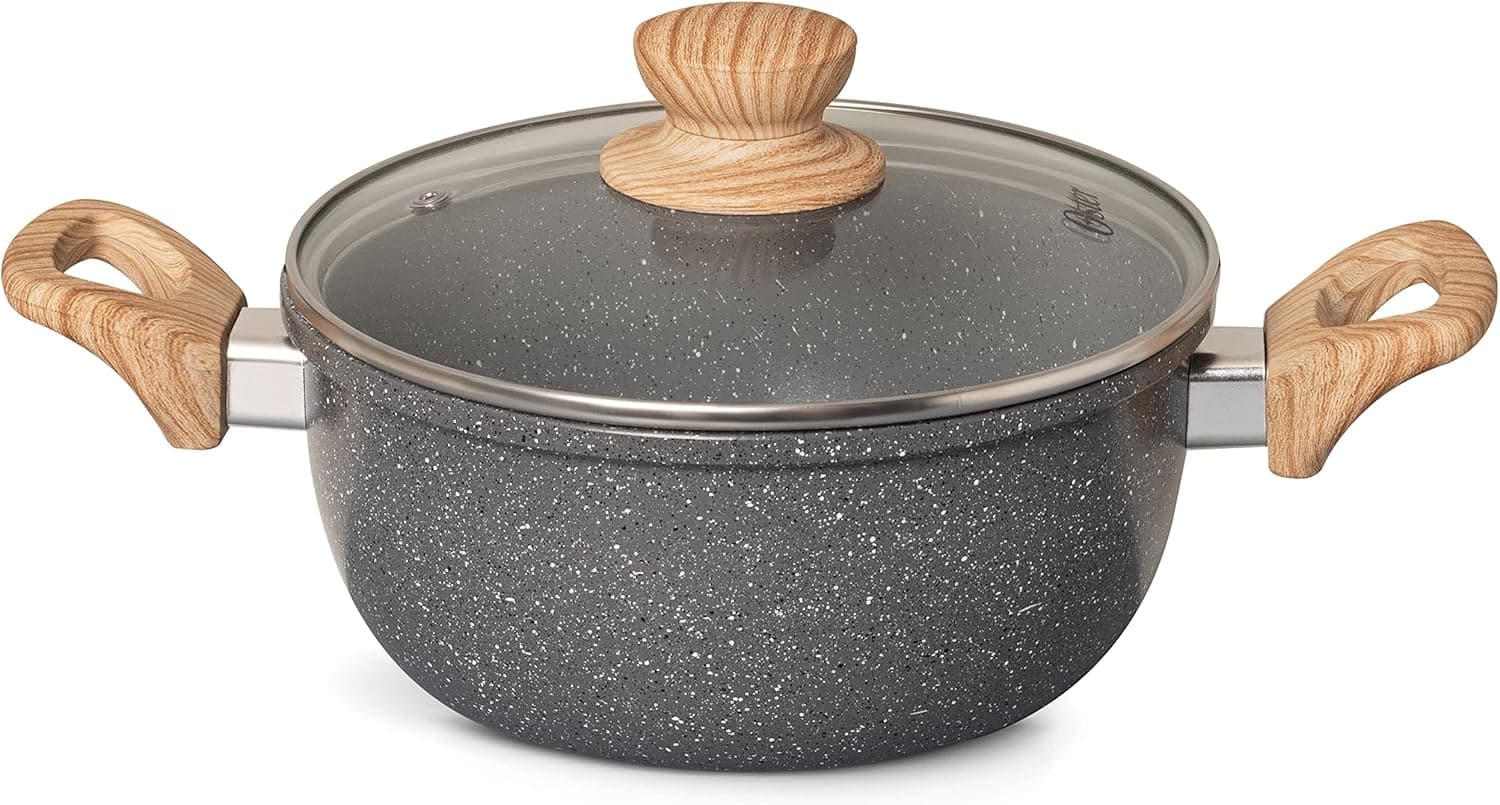 OSTER Caçarola Antiaderente 4,5L com Tampa Marble Edition - ...