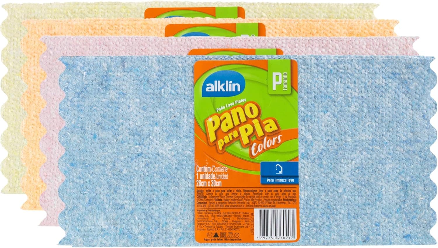 Alklin Pano Para Pia Colorido 28 X 30 Cm