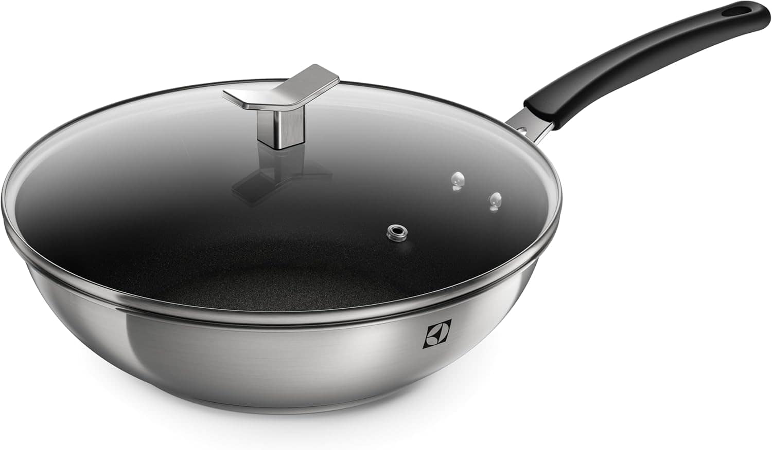 Frigideira Wok Aço Inox Antiaderente Electrolux 28cm c/Tampa