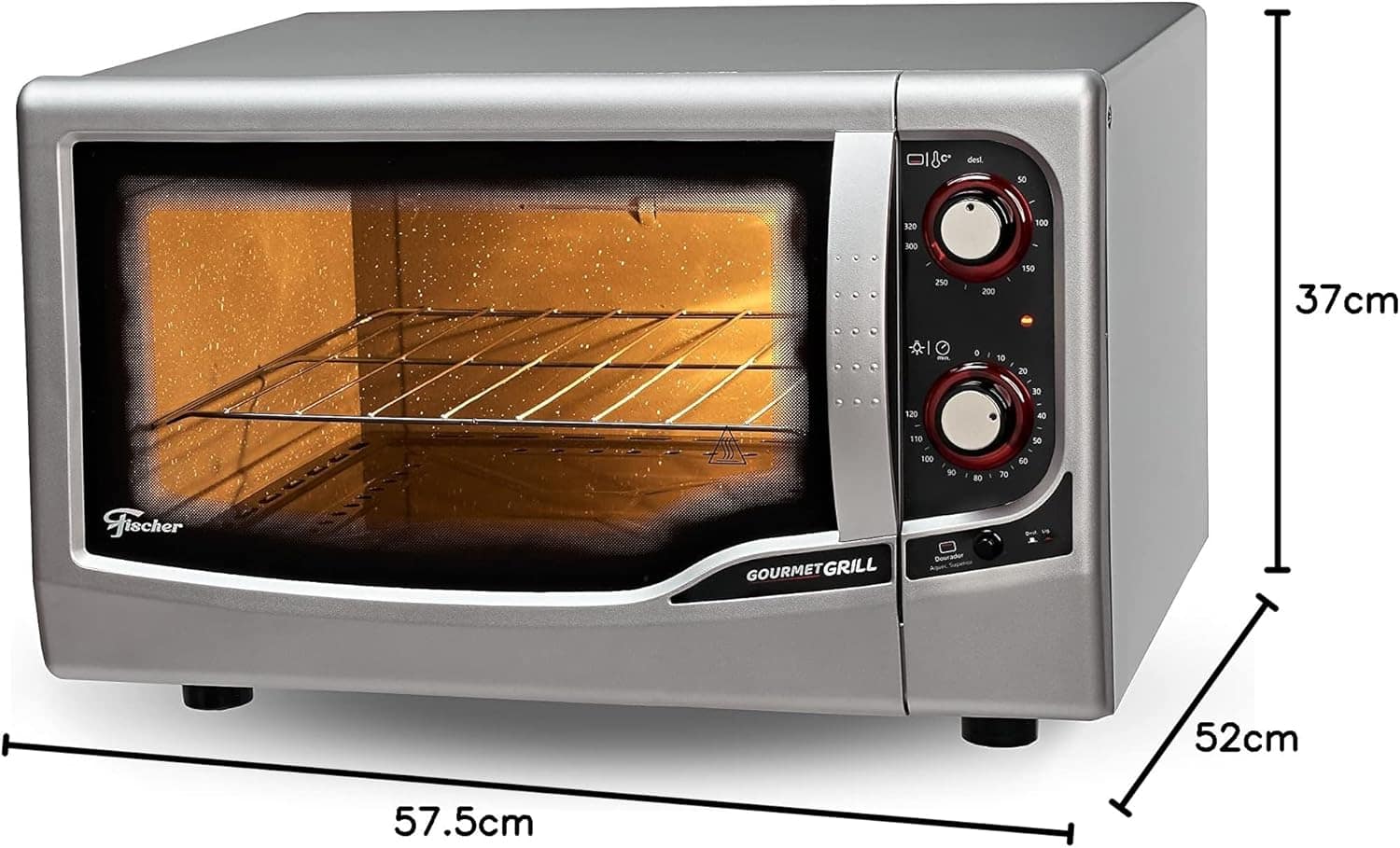 FISCHER FORNO ELÉTRICO BANCADA GOURMET GRILL 44L PRETO 127V ... - Image 6