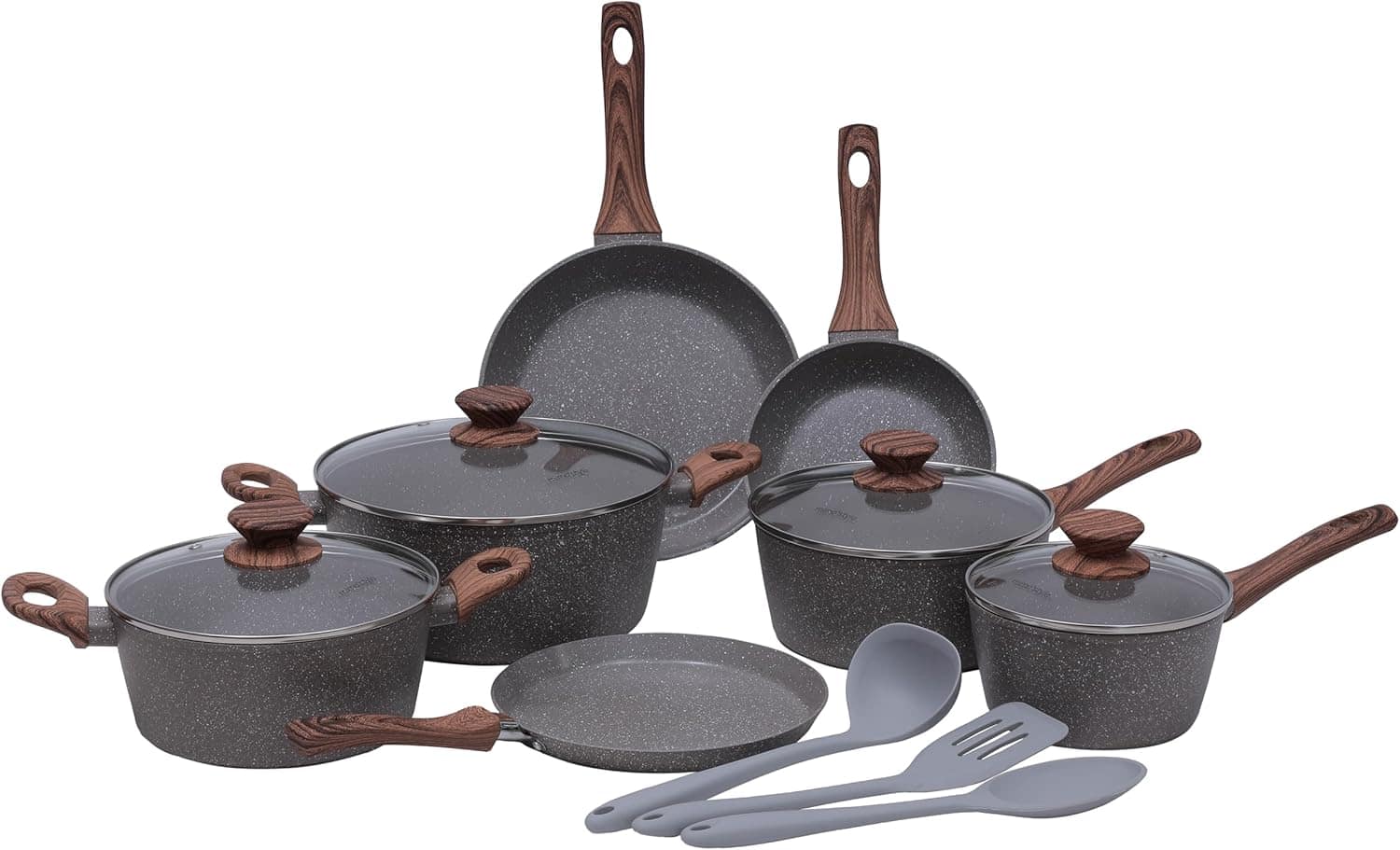 Mimo Style Conjunto 7 panelas de indução + 3 acessórios, Alu...