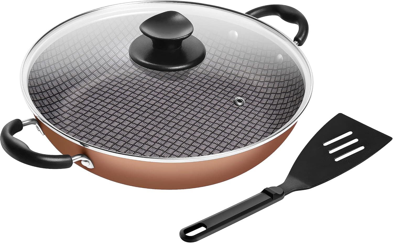 Frigideira Wok Patolux 28cm Antiaderente Cobre