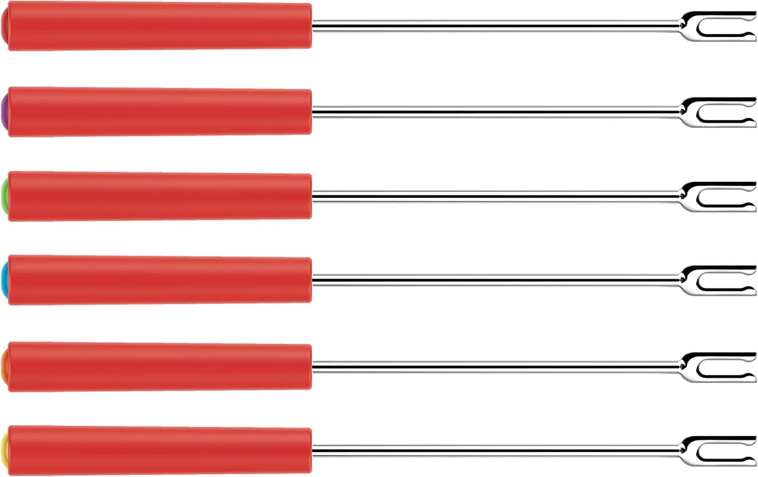 Conjunto Fondue Inox com Base Giratória 23 Peças Vermelho, H... - Image 3