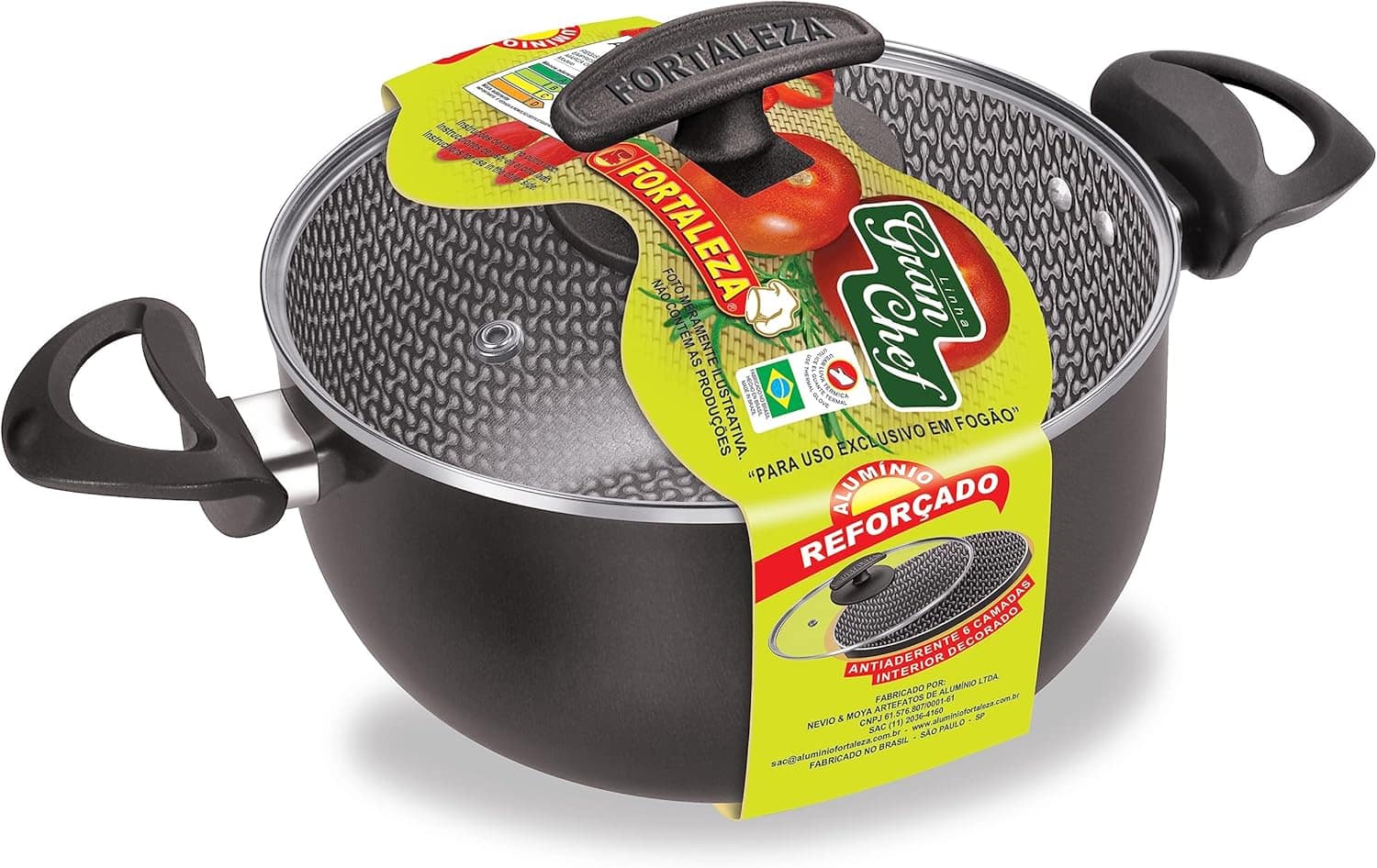 CAÇAROLA 22 GRAN CHEF C/TPA VIDRO BLACK - Image 2