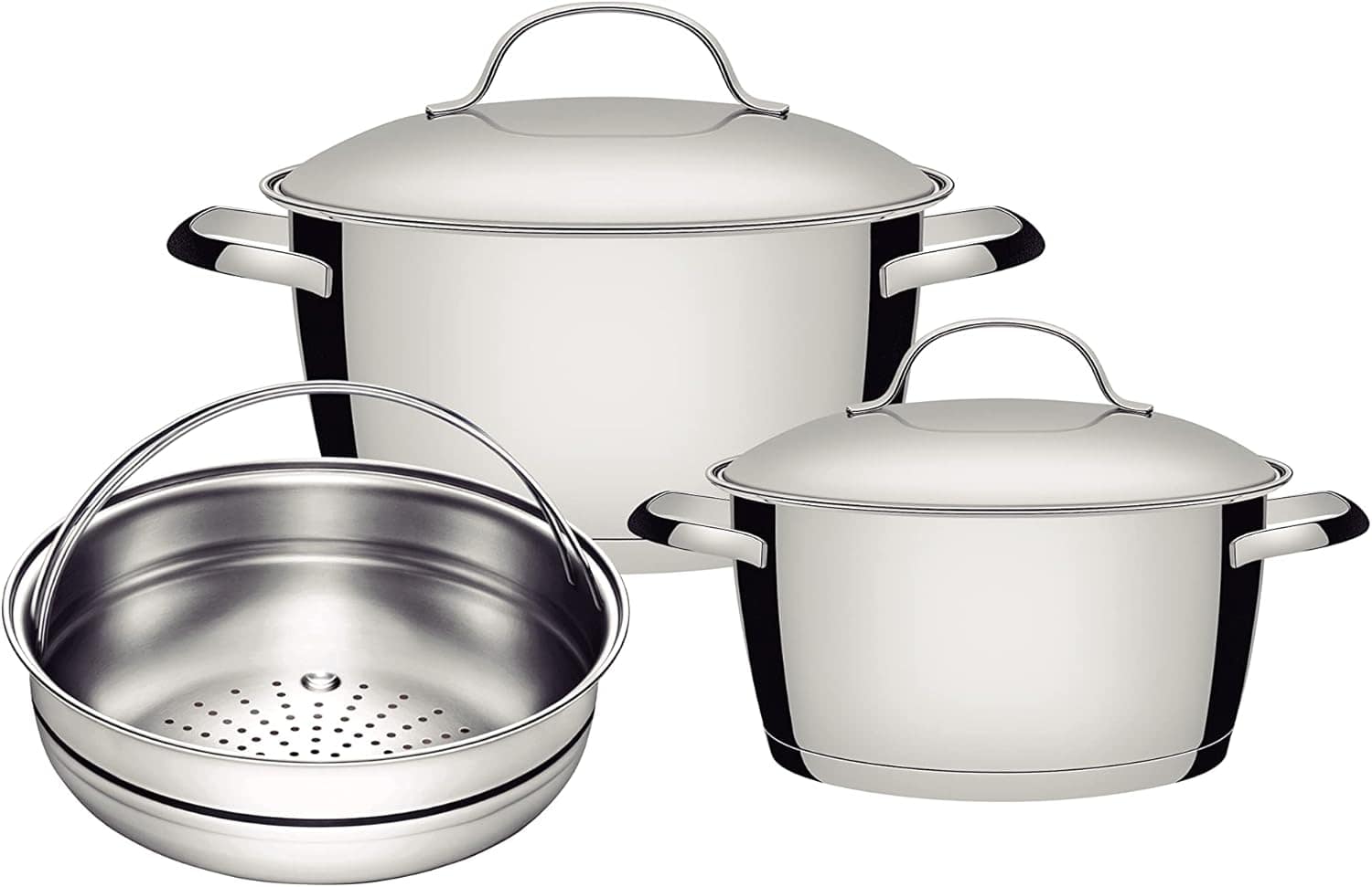 Jogo de Panelas Tramontina Allegra em Aço Inox com Fundo Tri...