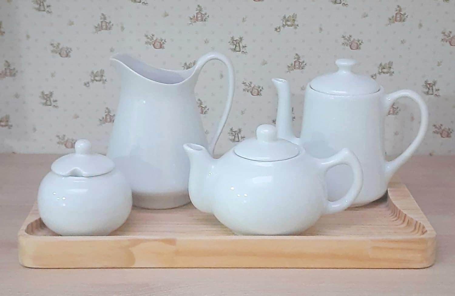 Jogo Café e Chá, Bandeja + Açucareiro bolinha 350ml + Chalei... - Image 2