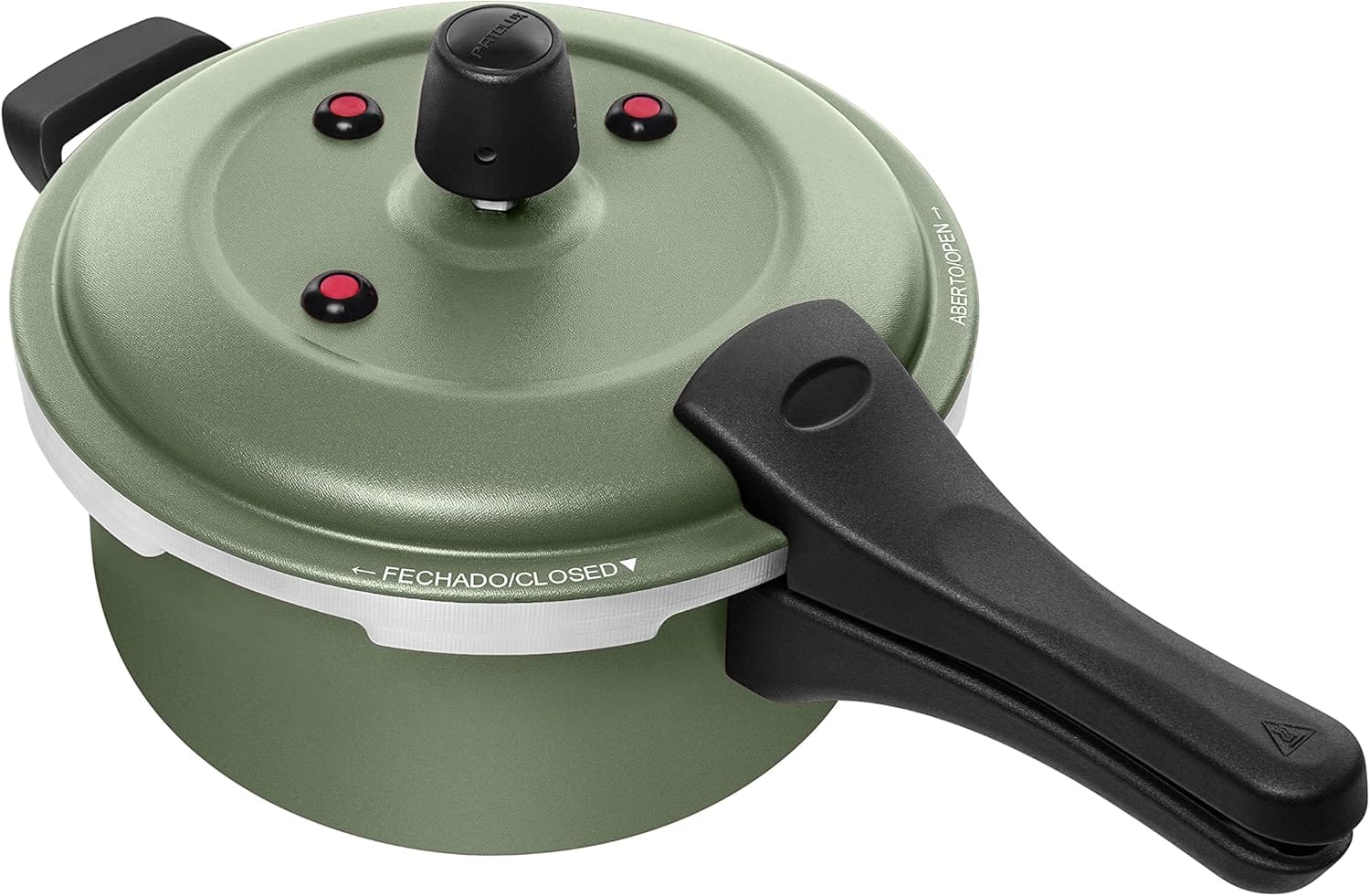 Panela Pressão Patolux 3,0L Fecho Externo Antiad - Verde