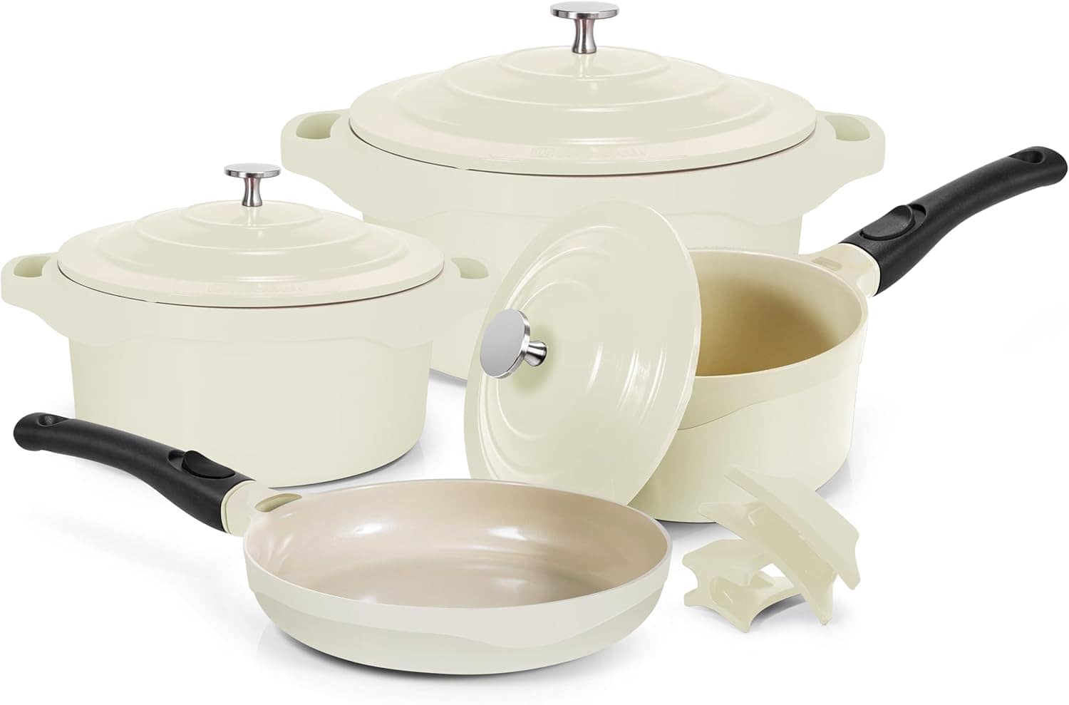 Jogo de Panelas Premier Off White 4 Peças Le Cook