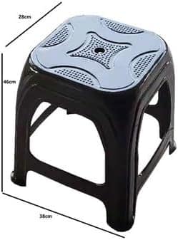 4 BANCO DE PLASTICO 46CM COR PRETO - Image 2