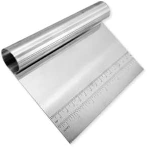 Raspador de Massa em Aço Inoxidável, Régua de Medição, 15 cm...