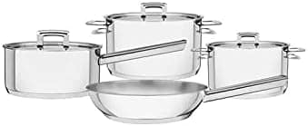 Jogo de Panelas em Aço Inox Tramontina Brava - 4 Peças