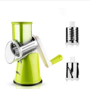 Cortador e Fatiador de Legumes Manual, 3 Lâminas, Multiuso