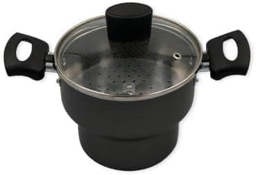 Panela de Cozimento a Vapor com Tampa de Vidro, 2 Alças, Ant...