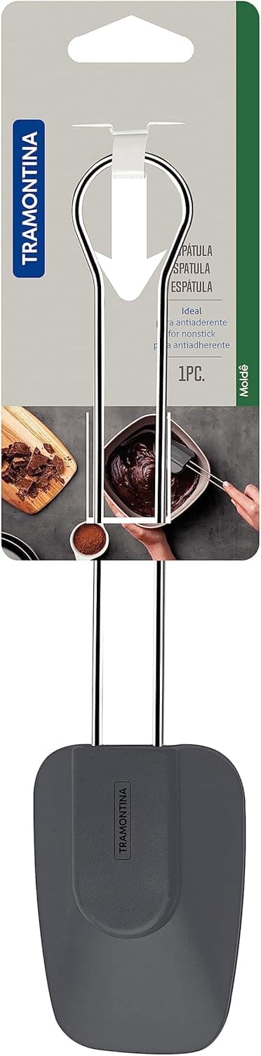 Espátula Molde em Silicone Cinza com Cabo em Aço Inox Tramon... - Image 2