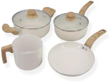 Conjunto de Panelas Vanilla em Alumínio, Revestimento Cerâmi...