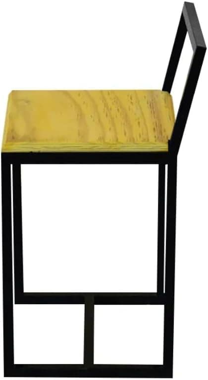 Jogo 2 Banqueta Baixa Para Cozinha Madeira Natural Preta Ind... - Image 3