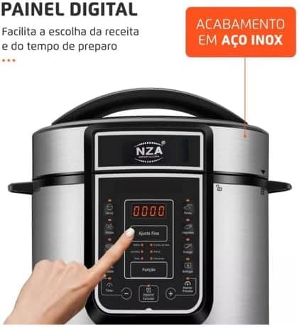 Panela Elétrica de Pressão NZA, 5 Litros, Digital, Multifunç... - Image 3