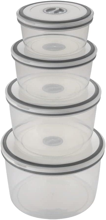 Electrolux - Kit Potes de Plástico Hermético, Redondo, Trans... - Image 2