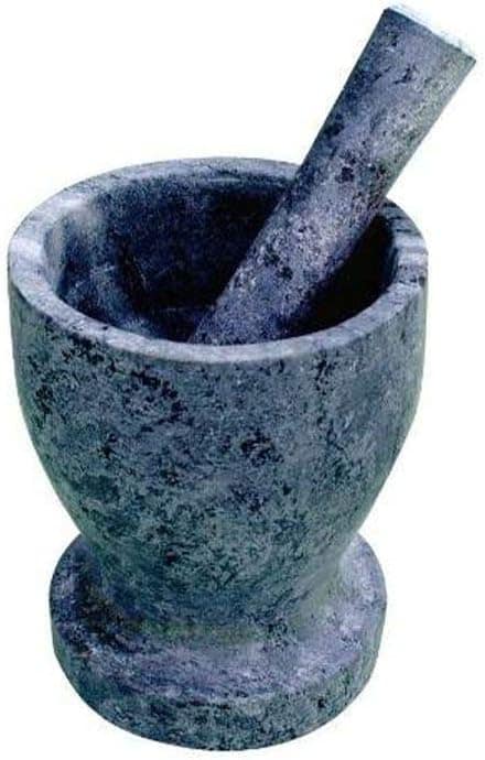 Pilão Almofariz Socador Grande em Pedra Sabão 13,5 Cm