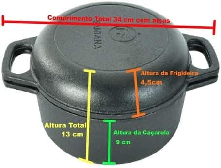 Forno Holandês De Ferro Fundido Caçarola Frigideira Santana - Image 2