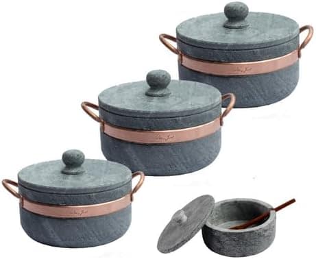 Jogo de panelas de Pedra Sabão + farinheira