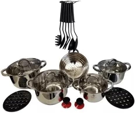 Jogo De Panelas Alemãs de Aço Cirurgico Inox 19 Peças - Image 4