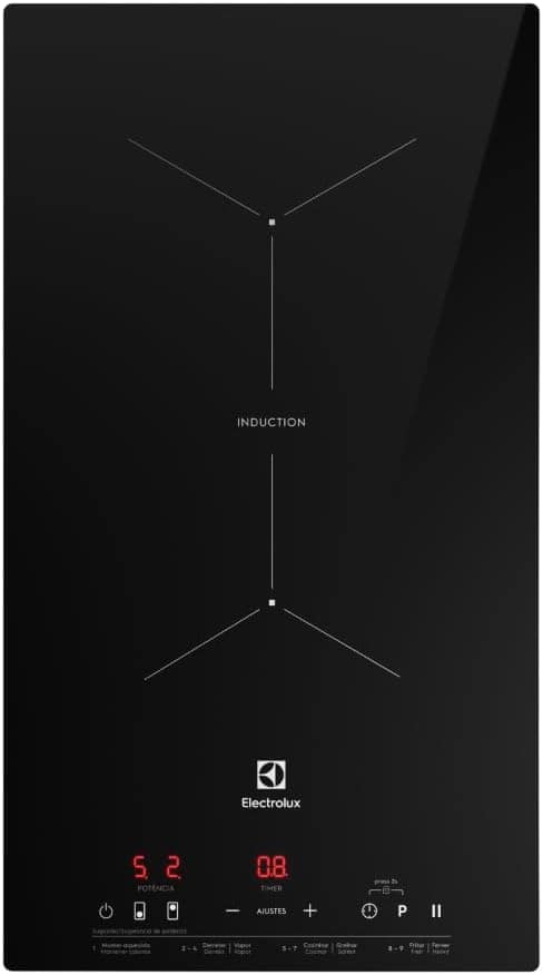Cooktop 2 Bocas de Indução Electrolux Efficient 2 em 1 com P...