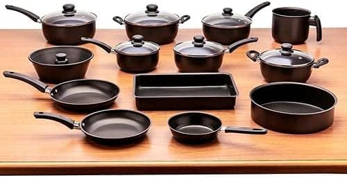 Conjunto de panelas 13 peças antiadrente tampa de vidro (Pre... - Image 2