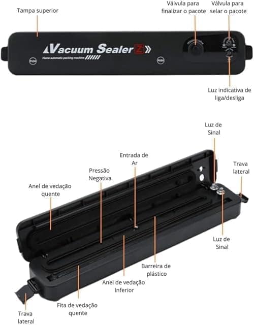 Seladora a Vácuo Elétrica para Alimentos Compacta, Durável e... - Image 4