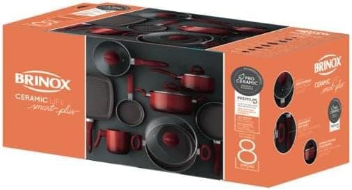 Conjunto de panelas Cer Life Smart Plus, 8 peças, vermelho, ... - Image 2