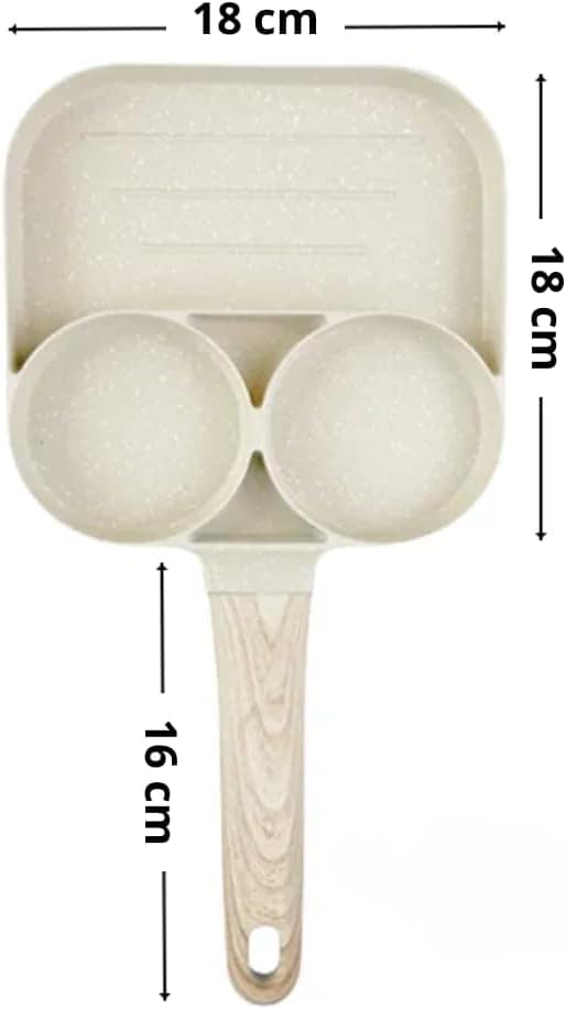 Frigideira 3 em 1 Antiaderente Profissional Para Omeletes Ha...