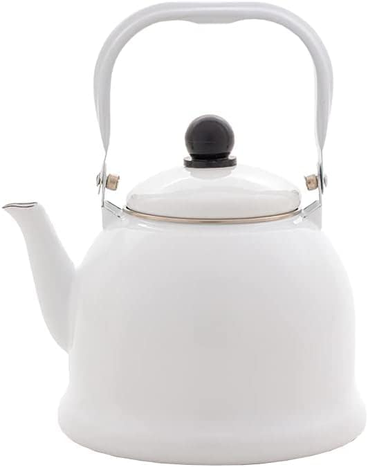 Mimo Style Chaleira Retrô na Cor Branca 1700ml, em Ferro Esm...